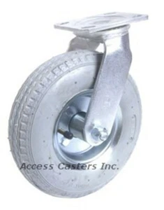 Rueda giratoria 8PPNTS-GRY 8"" x 2"", rueda neumática gris, 295 libras de capacidad - Imagen 1 de 3