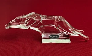 Pisapapeles JG Durand French Plomo Cristal Correr Galgo Perro Firmado por Artista - Imagen 1 de 5