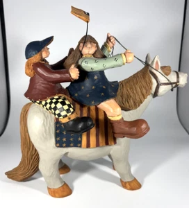 Williraye Studio Patriotic Two Girls Riding Horse Ride 'em Cowgirls WW1312 2000 - Picture 1 of 9