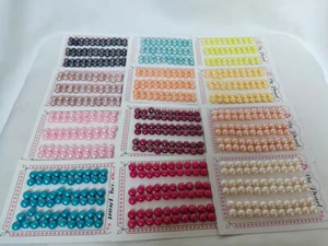 5 10 30 pair white pink black blue Button rondelle freshwater pearl earring 8mm - Picture 1 of 39