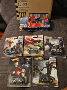HOT WHEELS 2017 PREMIUM MARVEL STUDIOS-THE FIRST 10 YEARS COMPLETE SET OF 5 MOC - Picture 1 of 11