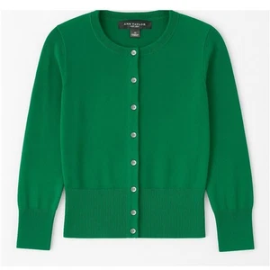 Ann Taylor Emerald Green Classic Cardigan Sweater Size Small 💚✨💚 - Picture 1 of 8