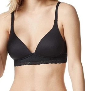 LOT OF 4 Bras WARNER'S Cloud 9 BLACK L/ 38B LIGHTLY PADDED WIRELESS W/ LACE BRA - Picture 1 of 13