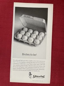 Vintage 1960 Print Ad Spalding Golf Ball Advertisement New Distance DOT - Picture 1 of 3