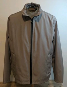 Calvin Klein Men’s Full-Zip Water Resistant Bonded Jacket Gray Size Large - Picture 1 of 12