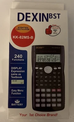 New DEXIN BST Scientific Calculator KK-82MS-B 240 Functions FREE SHIP - Image 1 of 2