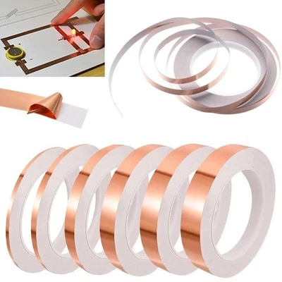 Lámina de cobre cinta de cobre autoadhesiva soldable cobre lámina de protección 2 3 5 6 8 10 mm - Imagen 1 de 4