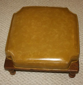 Vintage Mid Century Modern Ethan Allen Ottoman Stackable Mustard Yellow - Picture 1 of 9