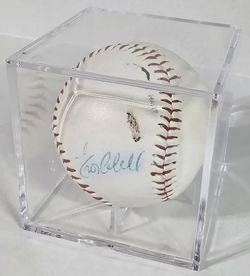 Enos Cabell Signed Used Game Ball Detroit Tigers w/1983 Program vs Twins - Image 1 of 4