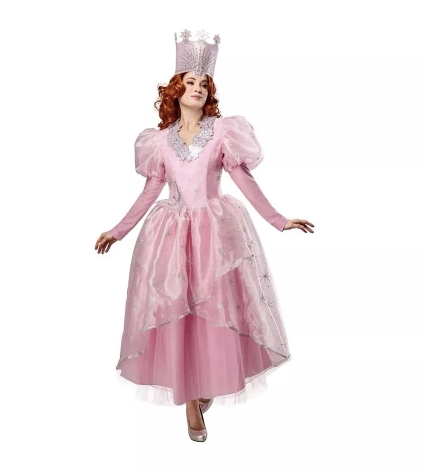 Wizard Of Oz Glinda Costume Womens Medium 8-10 Wicked Good Witch Pink Cosplay - Image 1 of 4