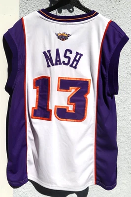 Camiseta deportiva de baloncesto de la NBA cosida Adidas de colección de los Phoenix Suns Steve Nash #13 talla 48 Foto 1 de 4