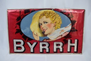 RARE GLACOIDE SUR TOLE PUBLICITAIRE BYRRH VIN AU QUINQUINA ART DECO 1936 - Picture 1 of 7