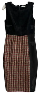 Calvin Klein Women Sheath Career Dress Sleeveless Black Sz 4 Midi Length No Belt - Picture 1 of 10