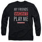 Monopoly Long Sleeve T-Shirt Friends Won't Play Me Black Tee