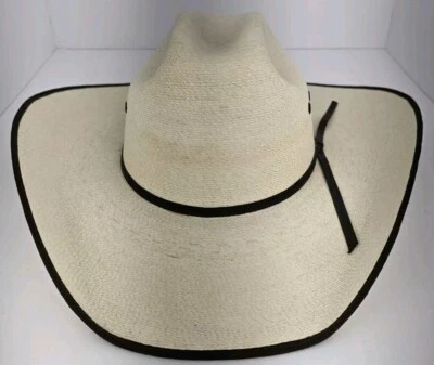 Atwood Hereford 5X Low Crown Palm Leaf Cowboy Hat Size 7 3/8  - Image 1 of 4