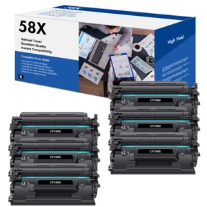 Lote de tóner CF258X sin chip compatible con HP 58X LaserJet Pro M404dn MFP M428fdw - Imagen 1 de 14