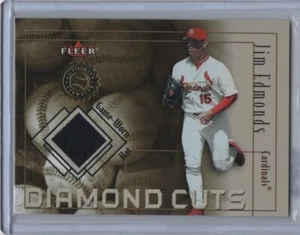 Sombrero reliquia Fleer Authority 2001 cortes diamantes Jim Edmonds  - Imagen 1 de 1