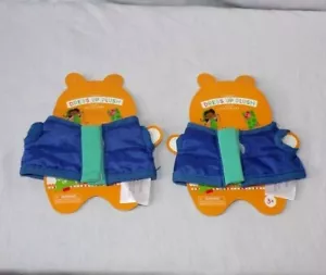 Lot 2 Dress Up Toy Plush Doll Teddy Bear Clothes Blue Winter Snow Vest Top Shirt - Picture 1 of 2