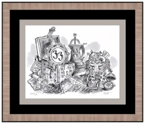 Eddie Sotto Gadgets Gizmos Original Lithograph Still Life Signed Disney Artwork - Picture 1 of 5