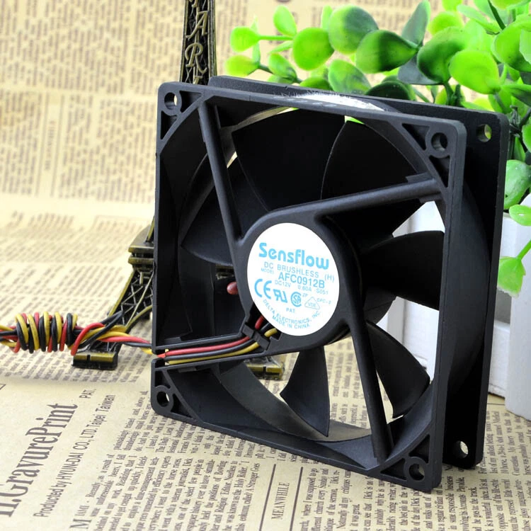 1PC NEW Delta AFC0912B 9025 12V 0.60A 9CM 3-wire temperature control fan   - Image 1 of 1