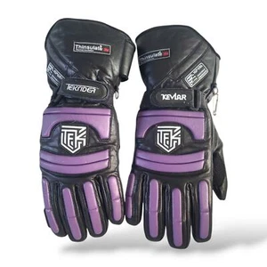 TEK Gear Tekrider Mens SZ M Thinsulate Winter Gloves Black Purple - Picture 1 of 11