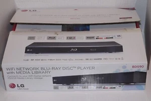 LG BD590 Wifi Blu-Ray Player 250GB HDD Streaming Media Library HDMI Open Box - Picture 1 of 4