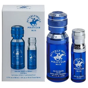 Beverly Hills Polo Club Blue 2.5oz + Travel Spray For Men 0.5oz EDT NEW SEALED - Picture 1 of 7