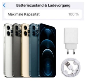 Apple iPhone 12 Pro Max -128 256 512GB -SEHR GUT- Silber Blau Graphit 100% Batt. - Bild 1 von 13