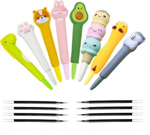 Kawaii Pens Cute Fun Squishy Gel Ink for 1 Count (Pack of 8), Multicolor - Picture 1 of 6