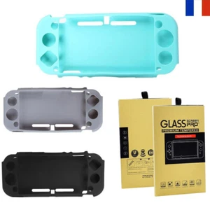 Nintendo Switch Lite Étui Silicone Souple Antichoc+Protection ecran verre trempé - Photo 1/16
