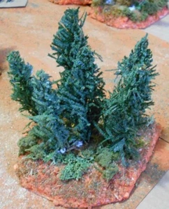 4 Evergreen Forest Terrain Modules for Wargames, HO Scale Model Train Layouts - Picture 1 of 14