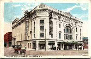 Postal Shubert Music Theater Providence Rhode Island RI WB auto antiguo - Imagen 1 de 2