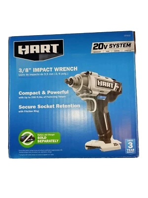 HART 20-Volt Cordless 3/8-inch Impact Wrench TOOL ONLY HPIW50 BRAND NEW IN BOX!! - Image 1 of 4