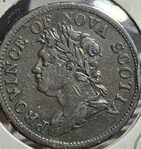 1824 Province of Nova Scotia Penny; Very Fine Condition! - Picture 1 of 2