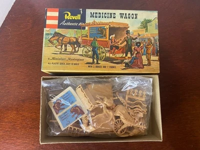 Revell Medicine Wagon Plastic Model Kit. ©️1955. No. H-521:98 - Image 1 of 4