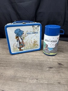 Vintage 1972 Holly Hobbie Metal Lunchbox with Thermos - Picture 1 of 24