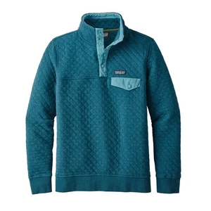 Patagonia Outdoor-Pullover blau Bio-Baumwolle gesteppt Snap-T Größe M - Bild 1 von 9