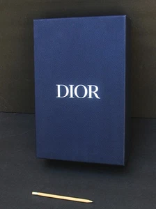 Authentic DIOR Navy Blue Gift Box Large Rectangle Embossed Silver Logo 15x10x3" - Picture 1 of 2