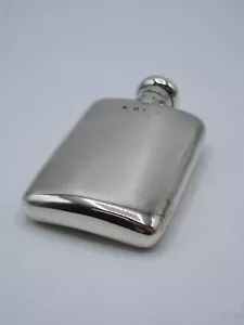 RARE ENGLAND ORIGIN SOLID SILVER FLASK birmingham - Picture 1 of 6