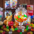 1Set 1:12 Scale Dollhouse Gummy Bears Glass Candy Jar Miniature Accessories