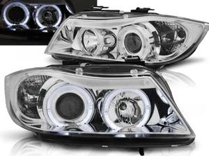 Faros para BMW Serie 3 E90 E91 Sedán Estate 2005-2008 VR-1195 Ojos de Ángel - Imagen 1 de 1