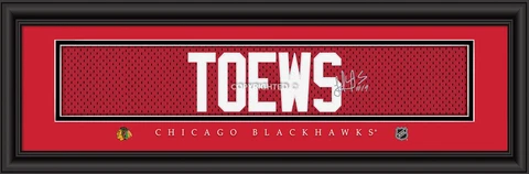 Chicago Blackhawks Jonathan Toews Signature Framed Print - NFL Poster Man Cave Cover