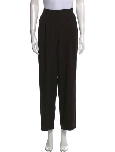 Pantalone abito Valentino Garavani nero lana vita alta plissettato gamba larga 40 4