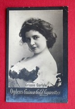 OGDENS GUINEA GOLD SCARCE ANTIQUE 1901 CIGARETTE CARD  ACTRESSES CRISSIE CARLYLE