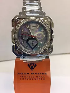 Men Aqua Master Jojo Jojino Joe Rodeo St Still Metal Ban45mm Diamond Watch W#355 - Picture 1 of 6