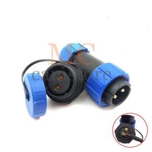 SP21 IP67 2Pin Waterproof Connector Plug Socket,2Pin Industrial Power Connector - Picture 1 of 6