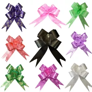 Zugschleife Party Dekoration Hochzeitsauto Weihnachten Geschenk Verpackung Florist 10 Farben 30 mm - Bild 1 von 51