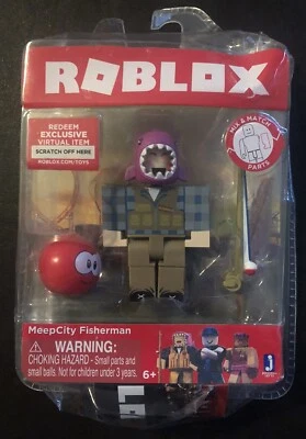 Roblox Meepcity Fisherman Action Figure Virtual Item Code NIB - Image 1 of 4