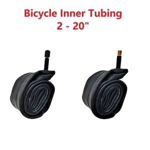 2 x 20" inch Bike Inner Tube 20 x 1.75 - 2.125 Bicycle Rubber Tire Interior BMX - Picture 1 of 10