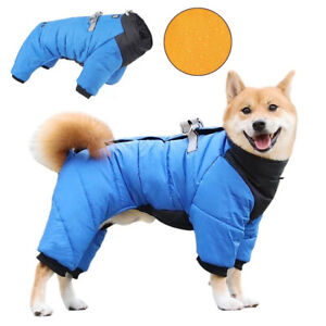 Reflective Clothing Four Legged Pet Dog Small Medium Winter Snowsuit Jacket Coat